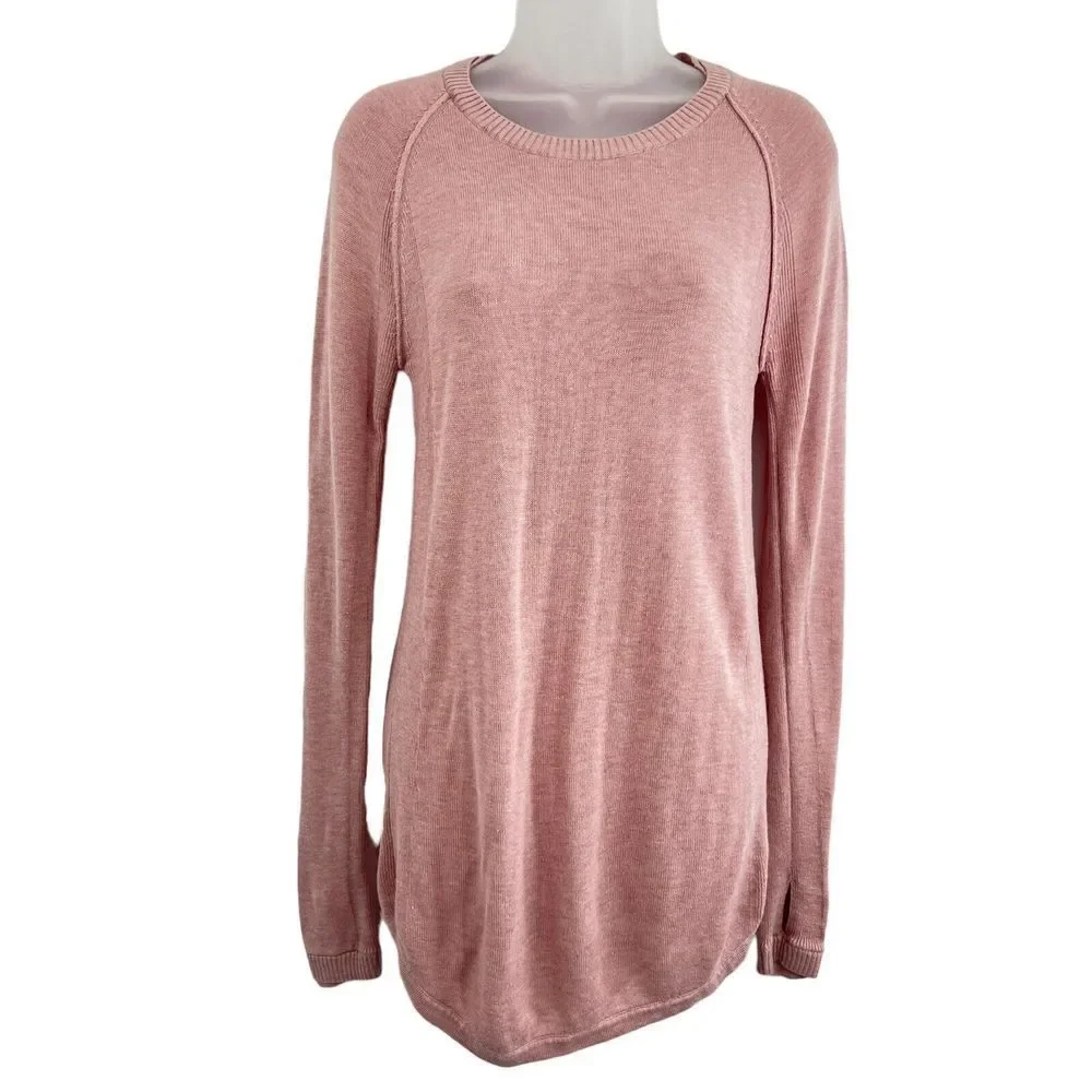 Lululemon Sunshine Coast Long Sleeve Heathered Mink Berry Women's Size 2